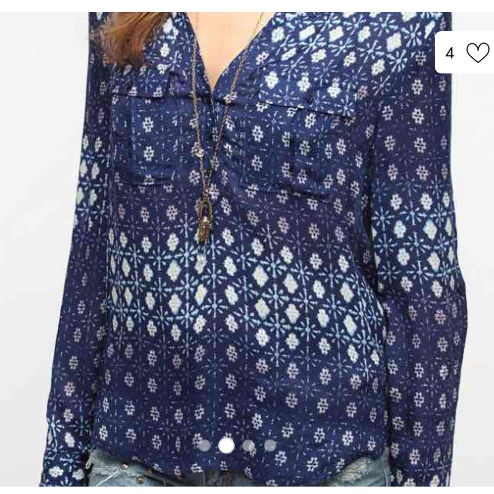 Ecoté Urban Outfitters Blue Blouse Top M